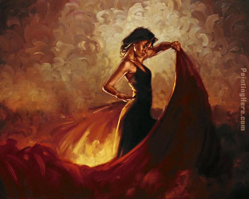 Sevilla painting - Flamenco Dancer Sevilla art painting